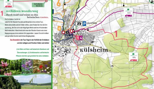 Orchideenweg - Wanderung - Kartenausschnitt