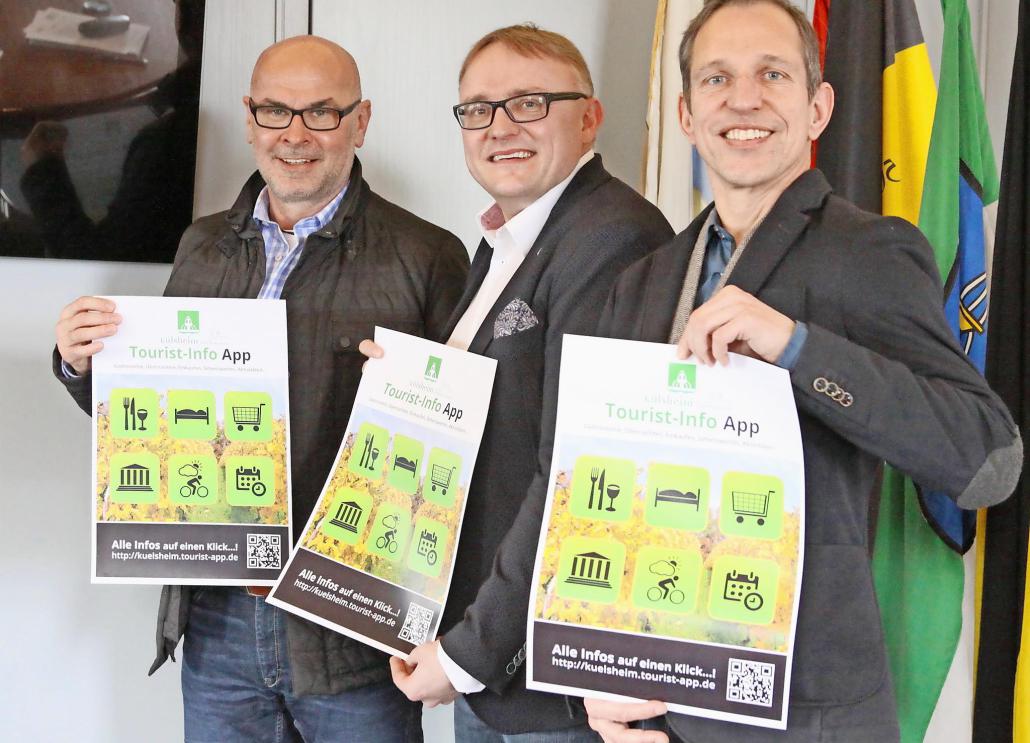 Pressefoto: Vorstellung der Külsheimer Tourist-Info App