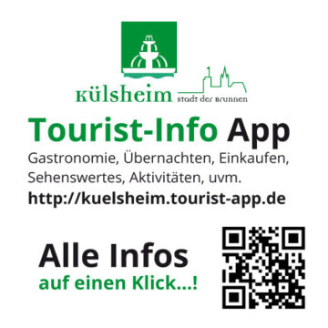 Tourist-Info App Werbehinweis, Aufkleber
